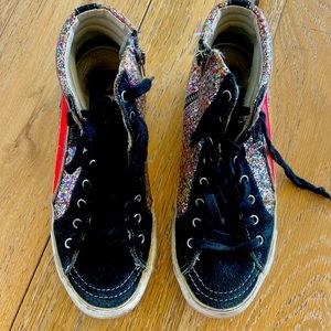 Golden goose high top glitter sneakers